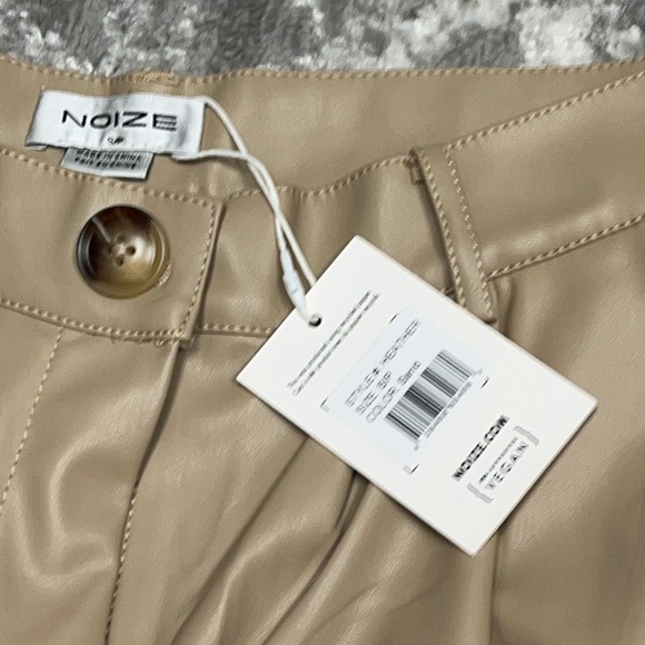 NOIZE Faux Leather Wide-Leg Pants - Picture 2 of 4